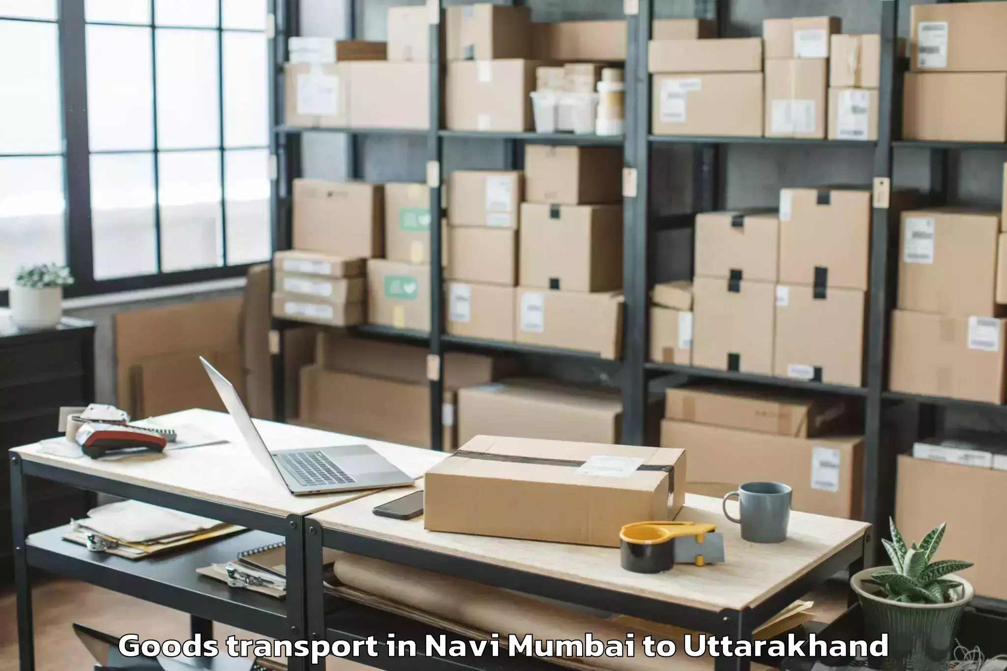 Trusted Navi Mumbai to Gangolihat Goods Transport